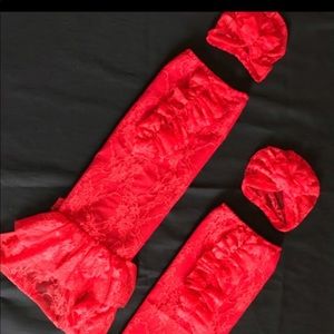 Ruffle cacoon and turban